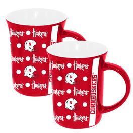 The Memory Company - Nebraska Huskers 2-Pack 15oz. Line Up Ceramic Mugs - Multicolor