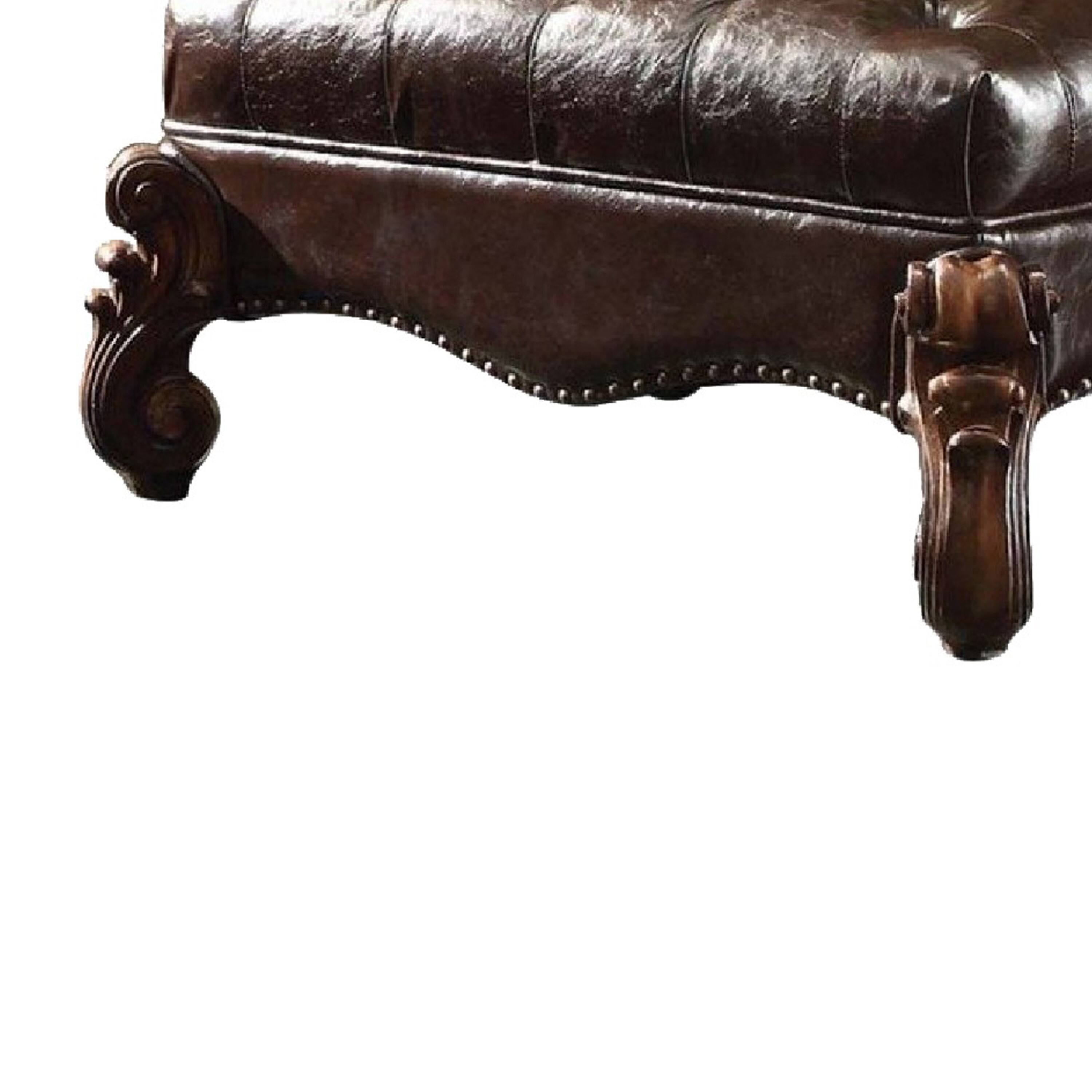 Alt View 2. Manhattan Lane - Majestic Ottoman - Brown.
