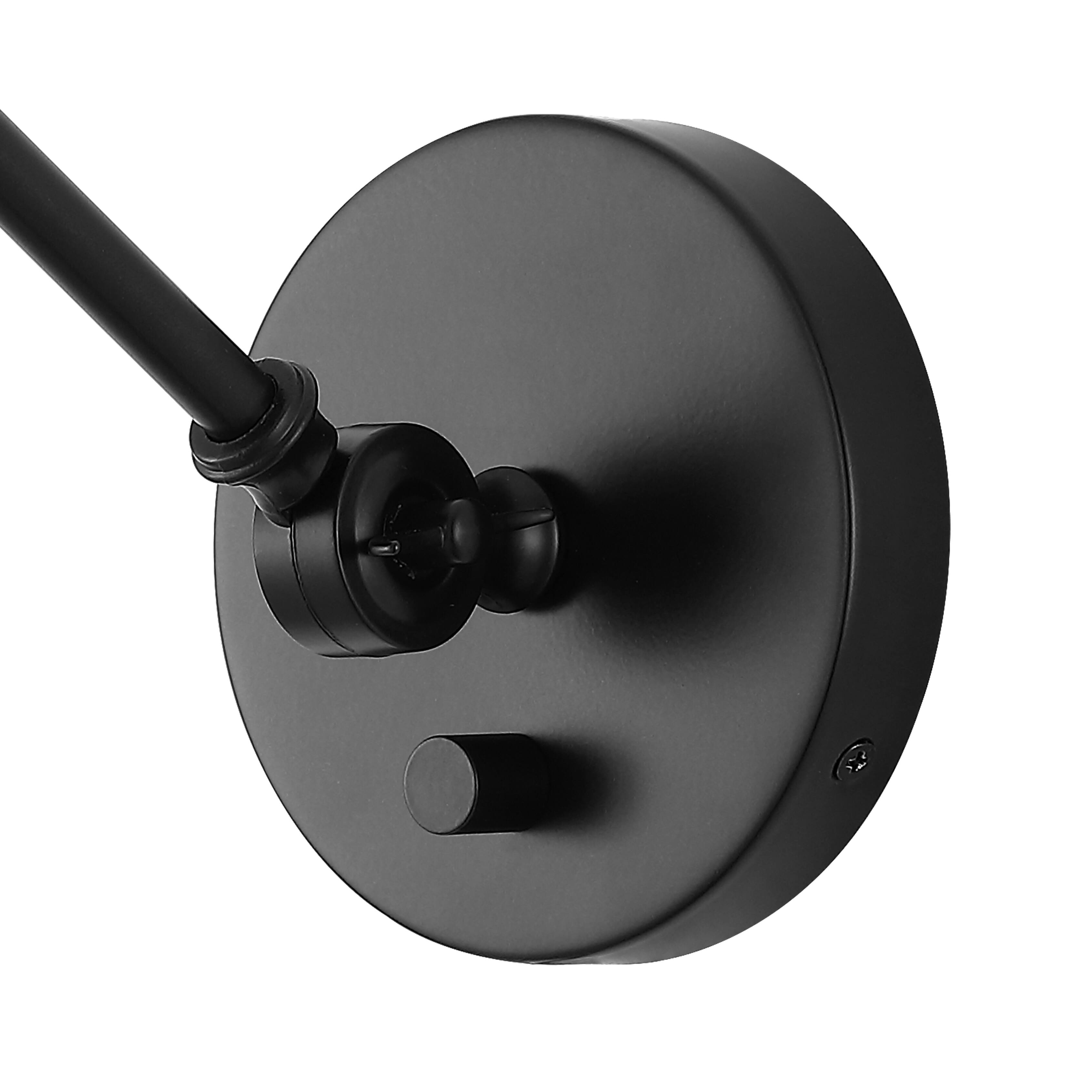 Alt View 4. Jonathan Y - Cowie 8" Iron/Glass Adjustable LED Wall Sconce, Oil Rubbed Bronze - Oil Rubbed Bronze.