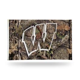 Rico Industries - Wisconsin Badgers Indoor Outdoor Camo Look 3x5 Banner Flag - Multi
