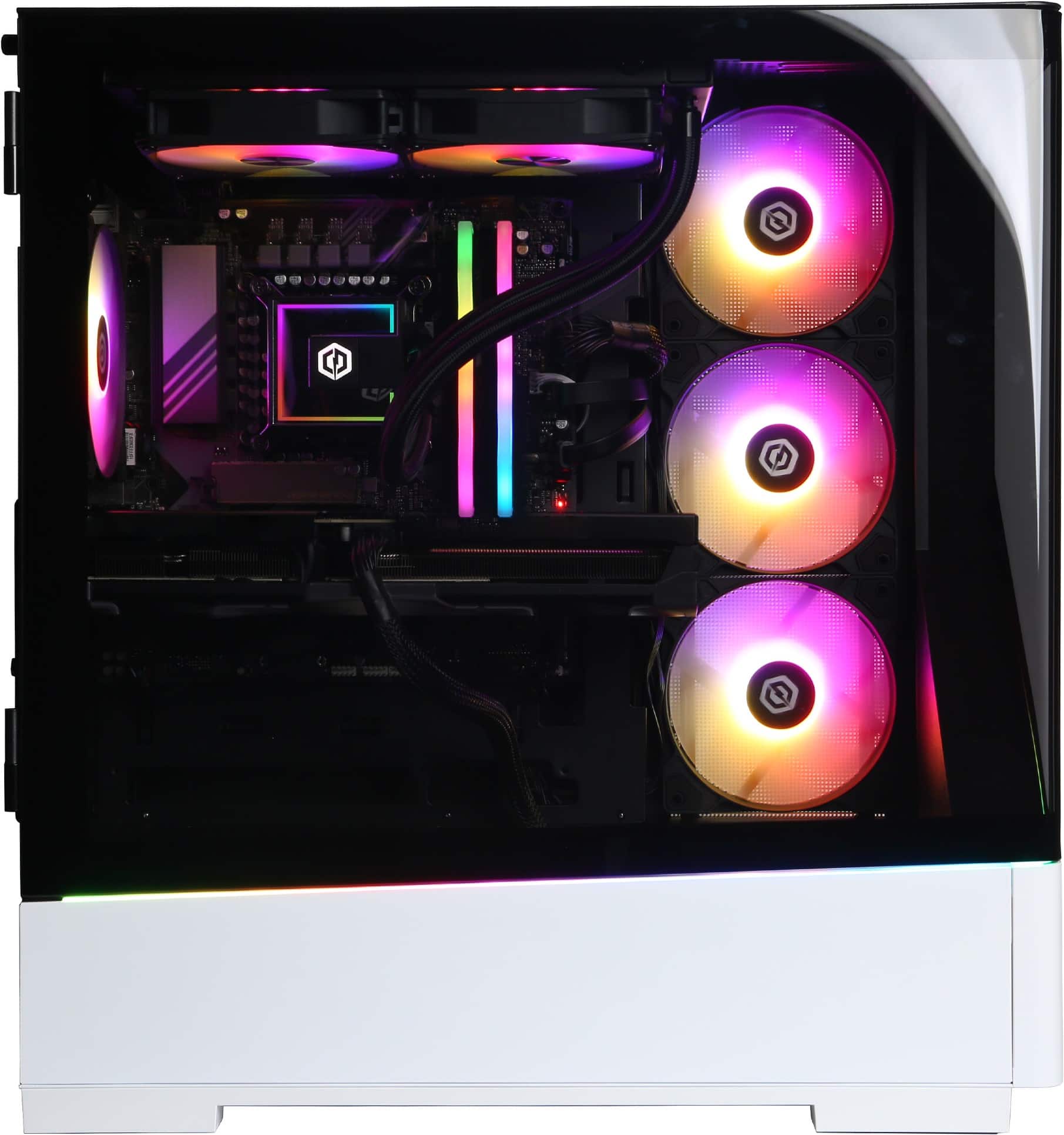 Alt View 13. CyberPowerPC - Gaming Desktop - Intel Core i9-14900F - NVIDIA GeForce RTX 5070 Ti 16GB - 32GB DDR5 - 2TB PCIe 4.0 SSD - White.