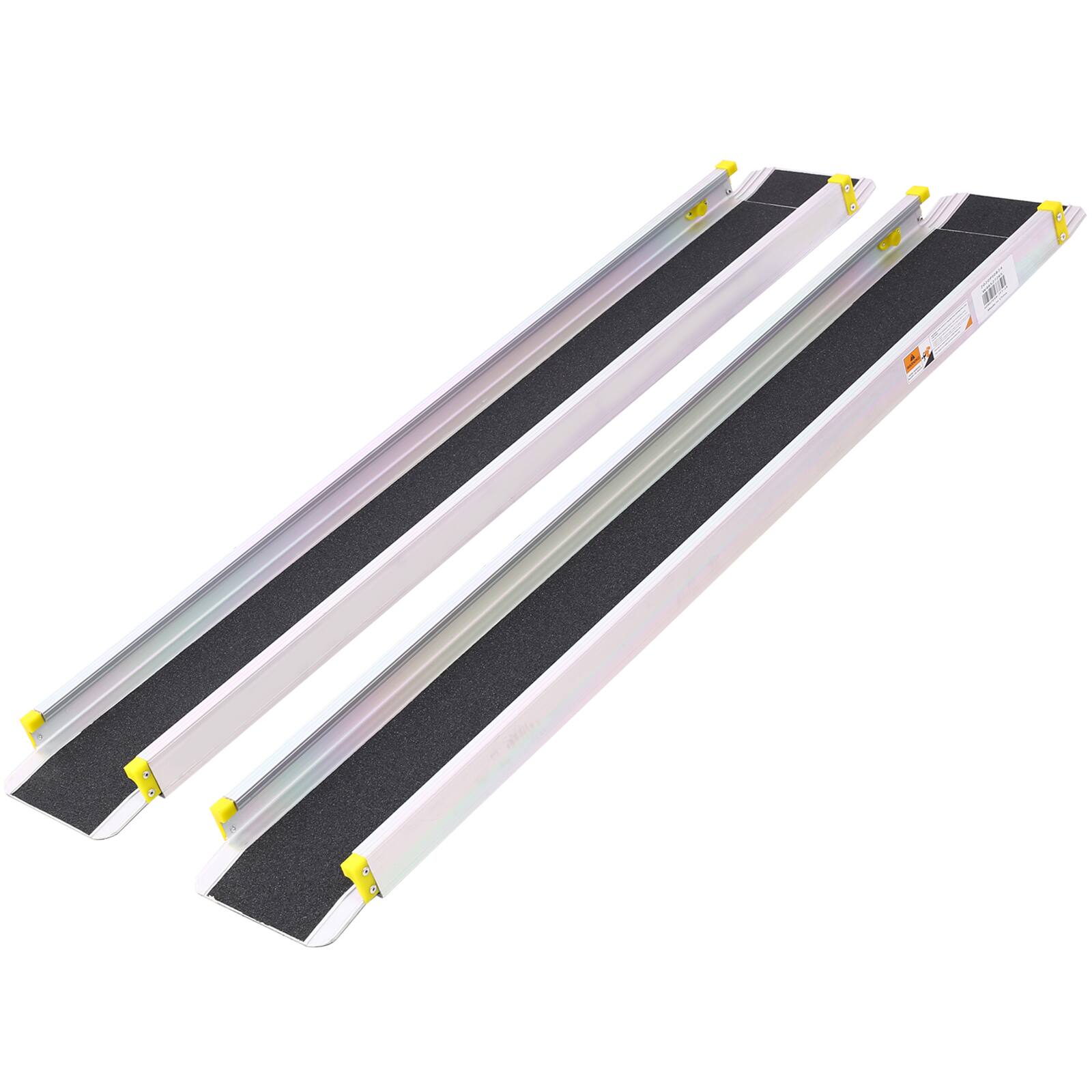 Alt View 4. ELEMENT ACE - Adjustable Telescoping Track Ramps - 7' Wheelchair & Scooter Access - Silver.