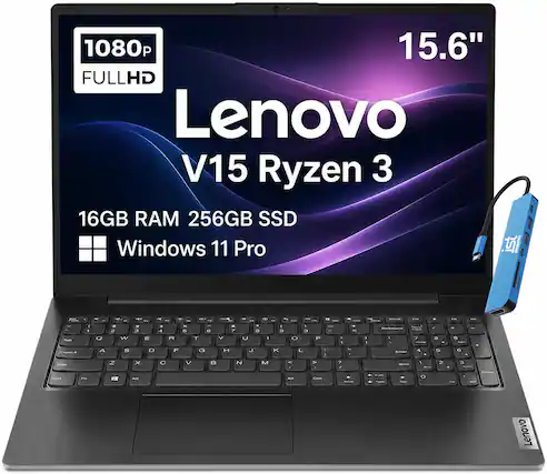 1080p FULLHD 15.6" Lenovo V15 Ryzen 3 16GB RAM 256GB SSD Windows 11 Pro