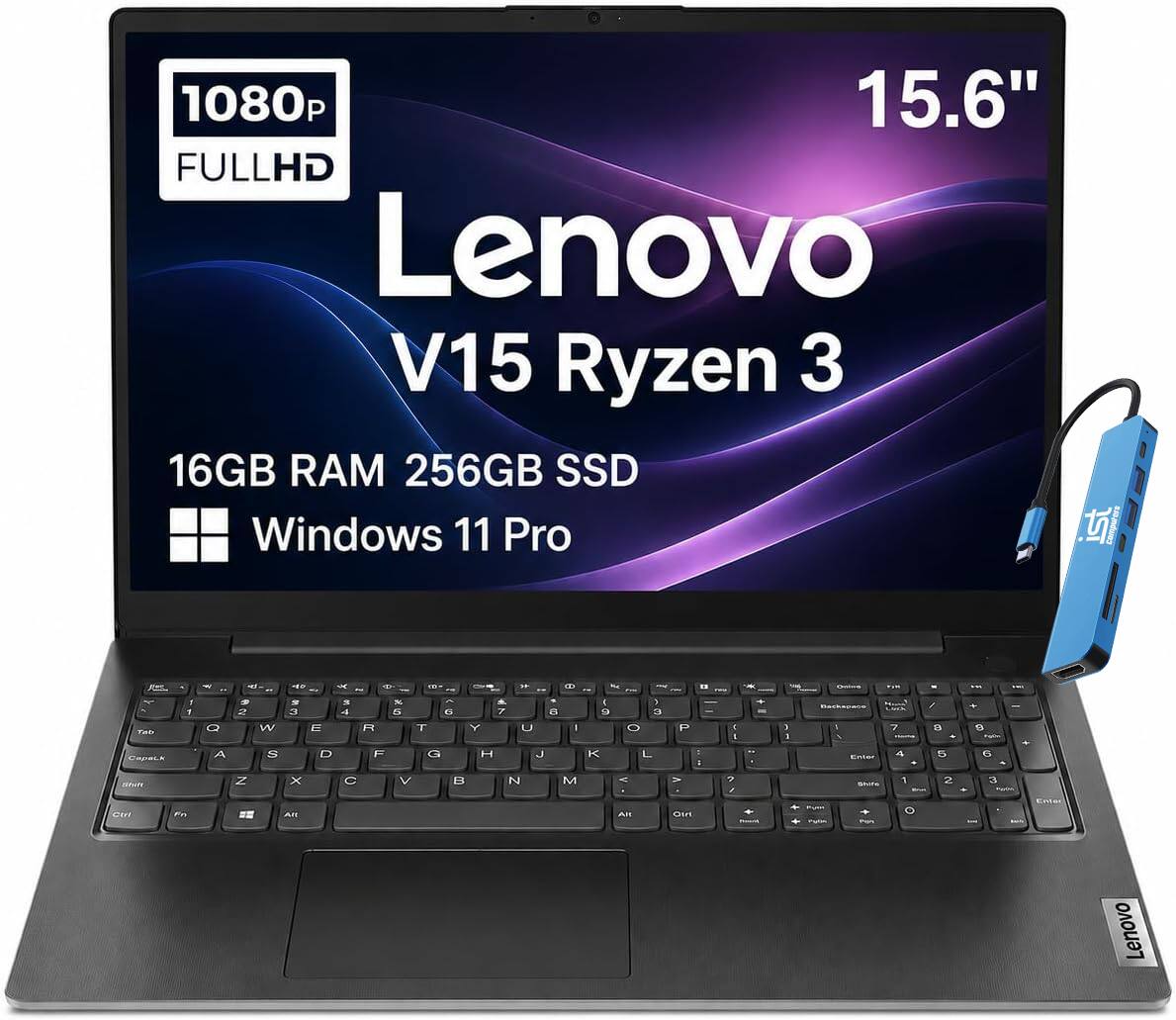 1080p FULLHD 15.6" Lenovo V15 Ryzen 3 16GB RAM 256GB SSD Windows 11 Pro