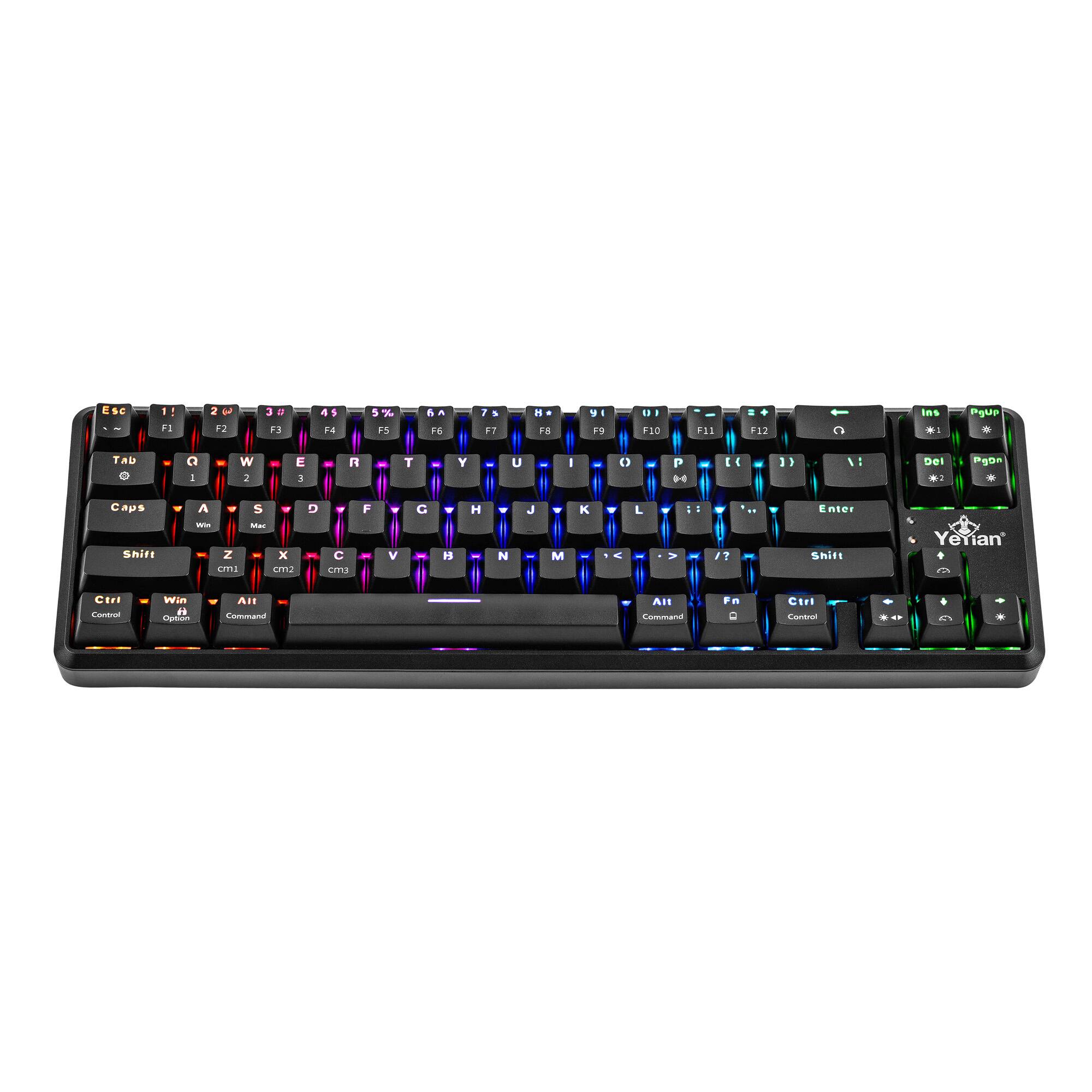 YEYIAN - Akil 3500 65% Wireless Mechanical Red Switch Gaming Keyboard with RGB Lighting Model: YTM-28209R-EN - Black