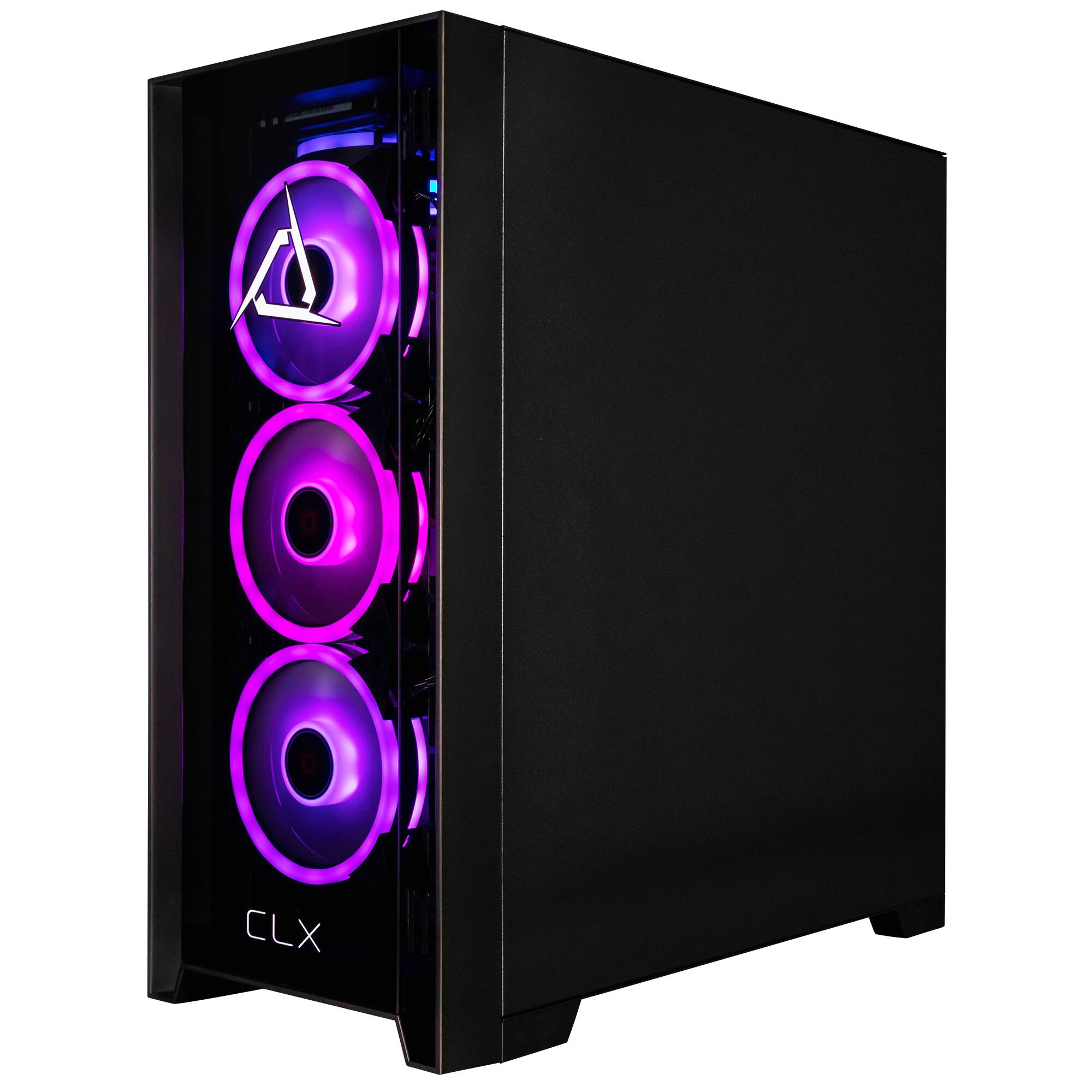 Back. CLX - SET Gaming Desktop - Intel Core Ultra 7 270K Plus - 32GB DDR5 5600 Memory - GeForce RTX 5070 12GB - 2TB NVMe M.2 SSD - Black.
