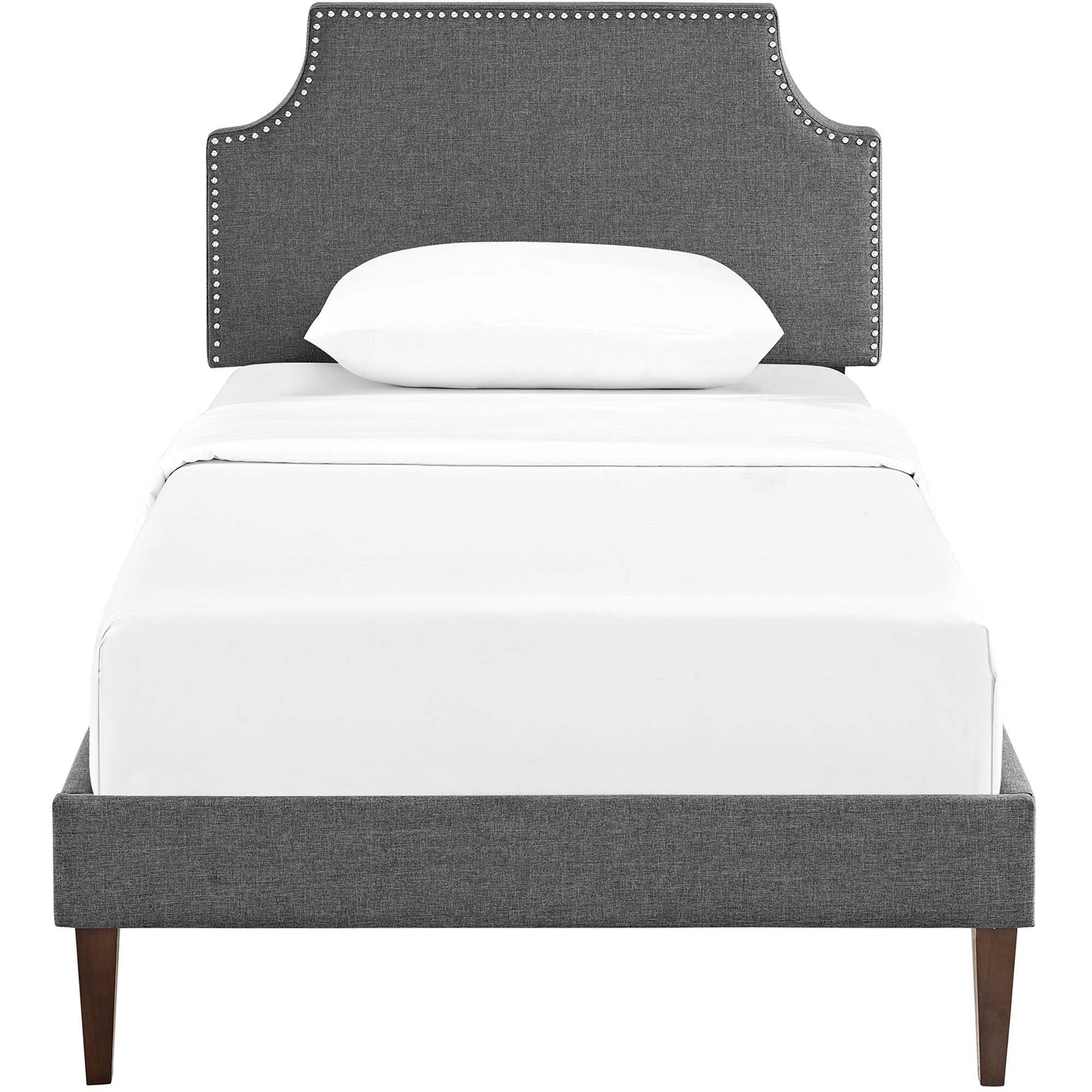 Alt View 1. Modway - Current Performance Velvet Twin Platform Bed - White.