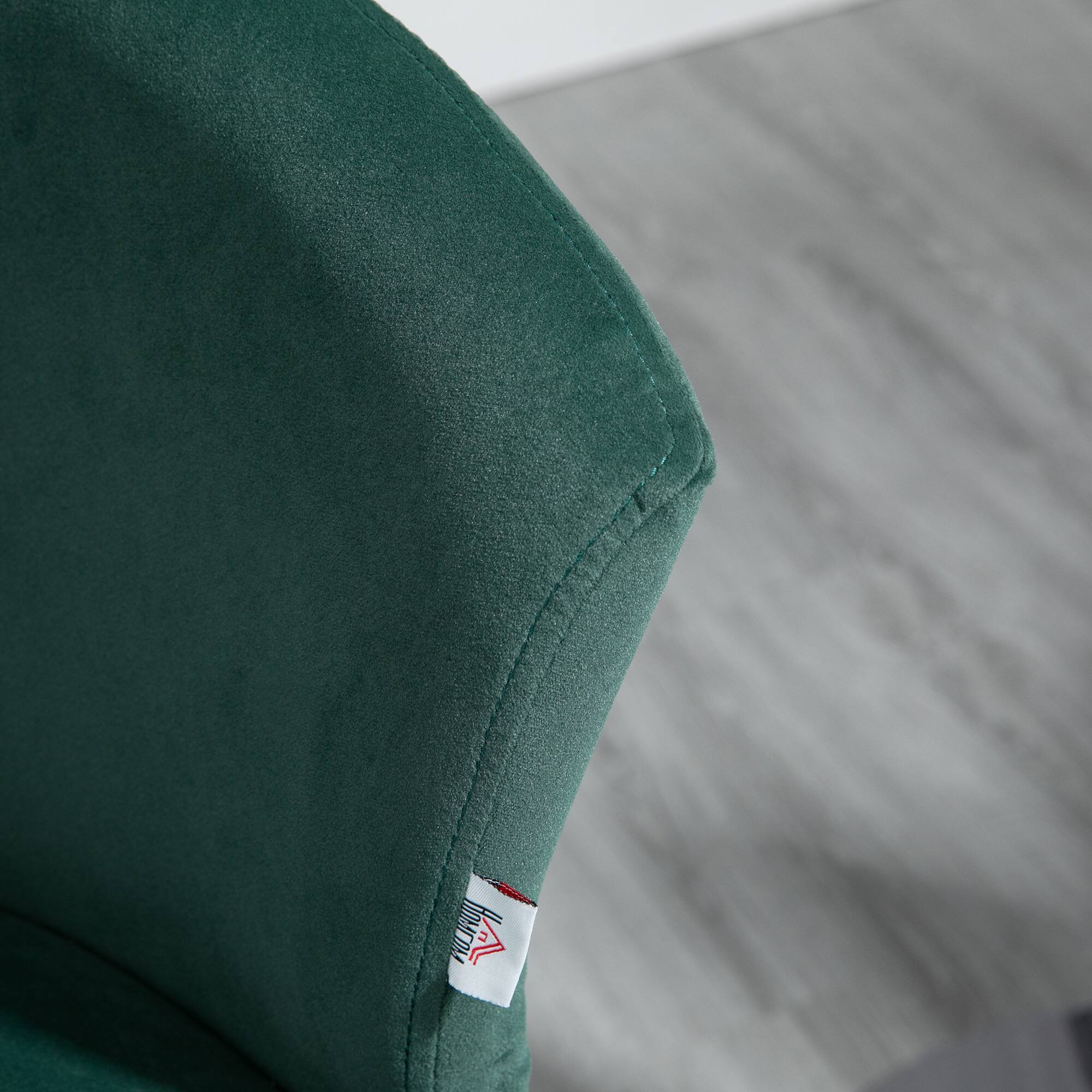 Alt View 5. Homcom - Set of 2 Adjustable Velvet Bar Stools with Footrest - green.