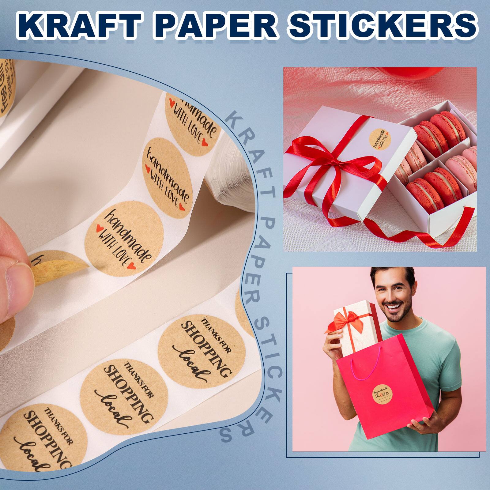 KRAFT PAPER STICKERS

handmade WITH LOVE
handmade WITH LOVE
handmade WITH LOVE

THANKS FOR SHOPPING local
THANKS FOR SHOPPING local
THANKS FOR SHOPPING local