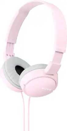 Front. Sony - Wired On-Ear Headphones - Pink.