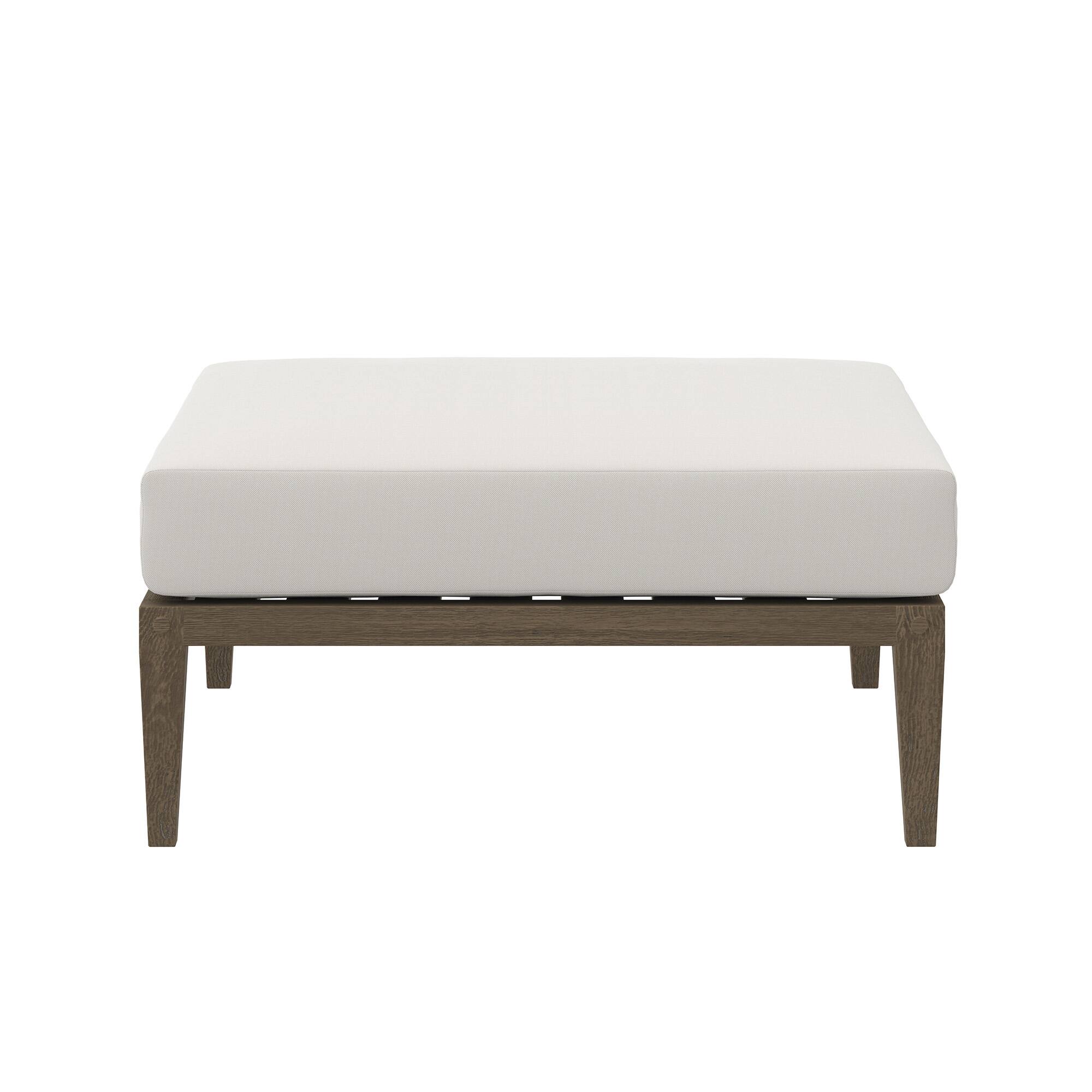 Alt View 2. Modway - Northlake Outdoor Patio Teak Ottoman by Modway - Weathered Gray.