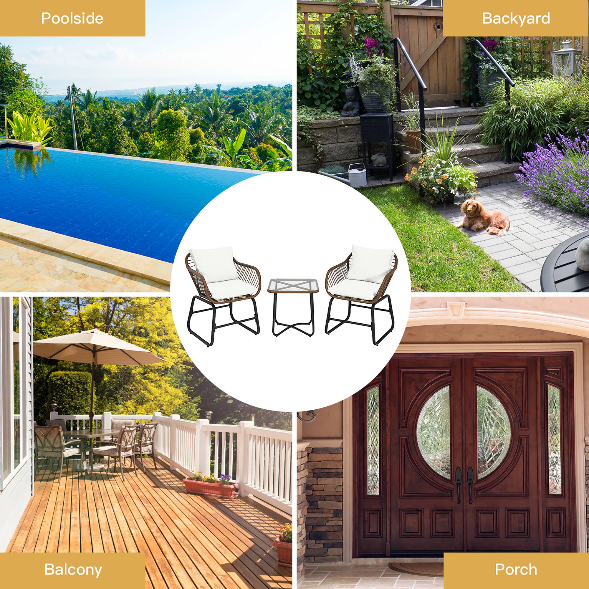 Poolside, Backyard, Balcony, Porch