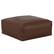Front. Simpli Home - Brody Large Square Coffee Table Pouf - Distressed Dark Brown.