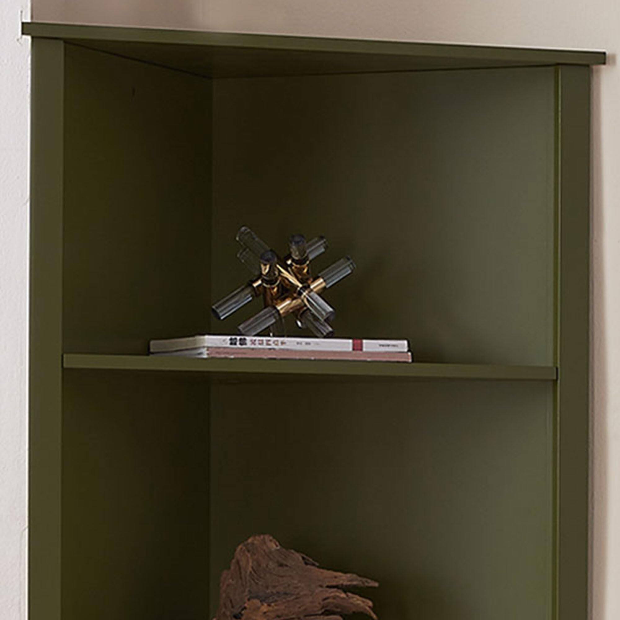 Alt View 2. Kings Brand Furniture - Kings Brand Furniture Tall Wooden Corner Cabinet - Avocado.