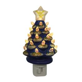 Santa's Workshop - West Virginia Mountaineers 6.5" Tree Night Lite - Blue