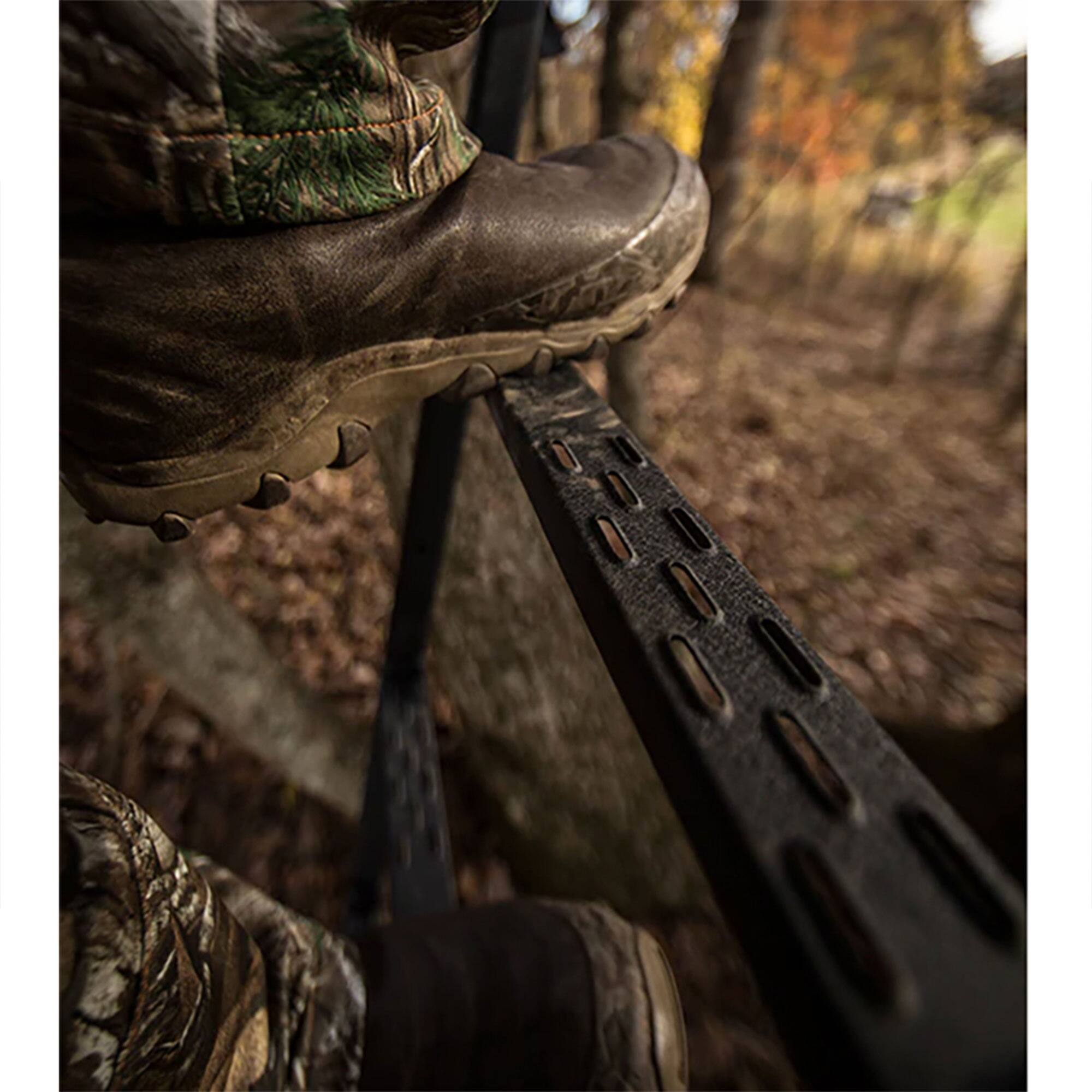 Alt View 4. Hawk - Hawk Big Denali 2 Man Climbing Tree Stand, 18 Foot Deer Hunting Ladderstand - Black.