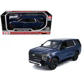 2025 Chevrolet Tahoe PPV Dark Blue "Custom Builder's Kit" Series 1/24 Diecast Model Car by Motormax