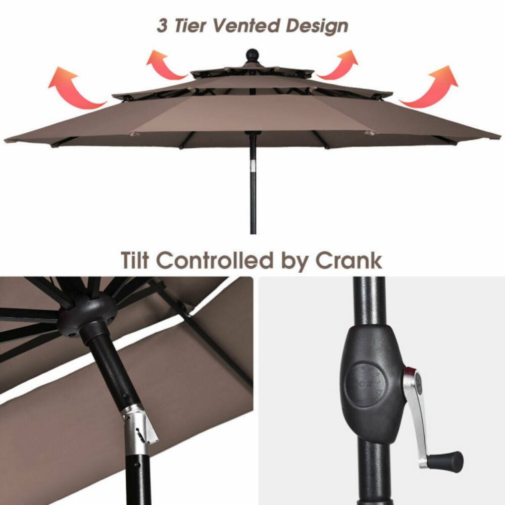 3 Tier Vented Design

Tilt Controlled by Crank