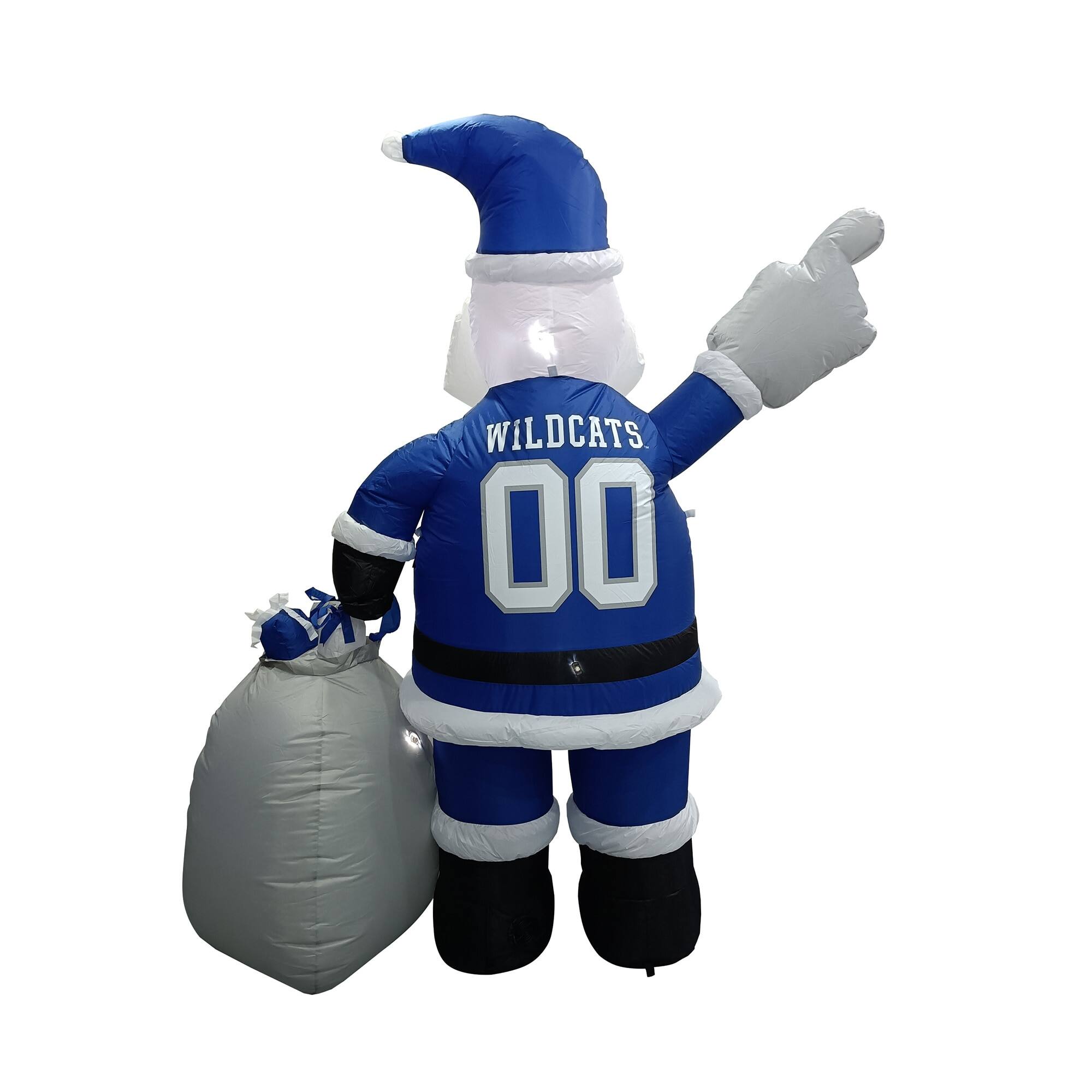 Alt View 2. Logo Brands - Kentucky Wildcats 7' Inflatable Santa - Multicolor.