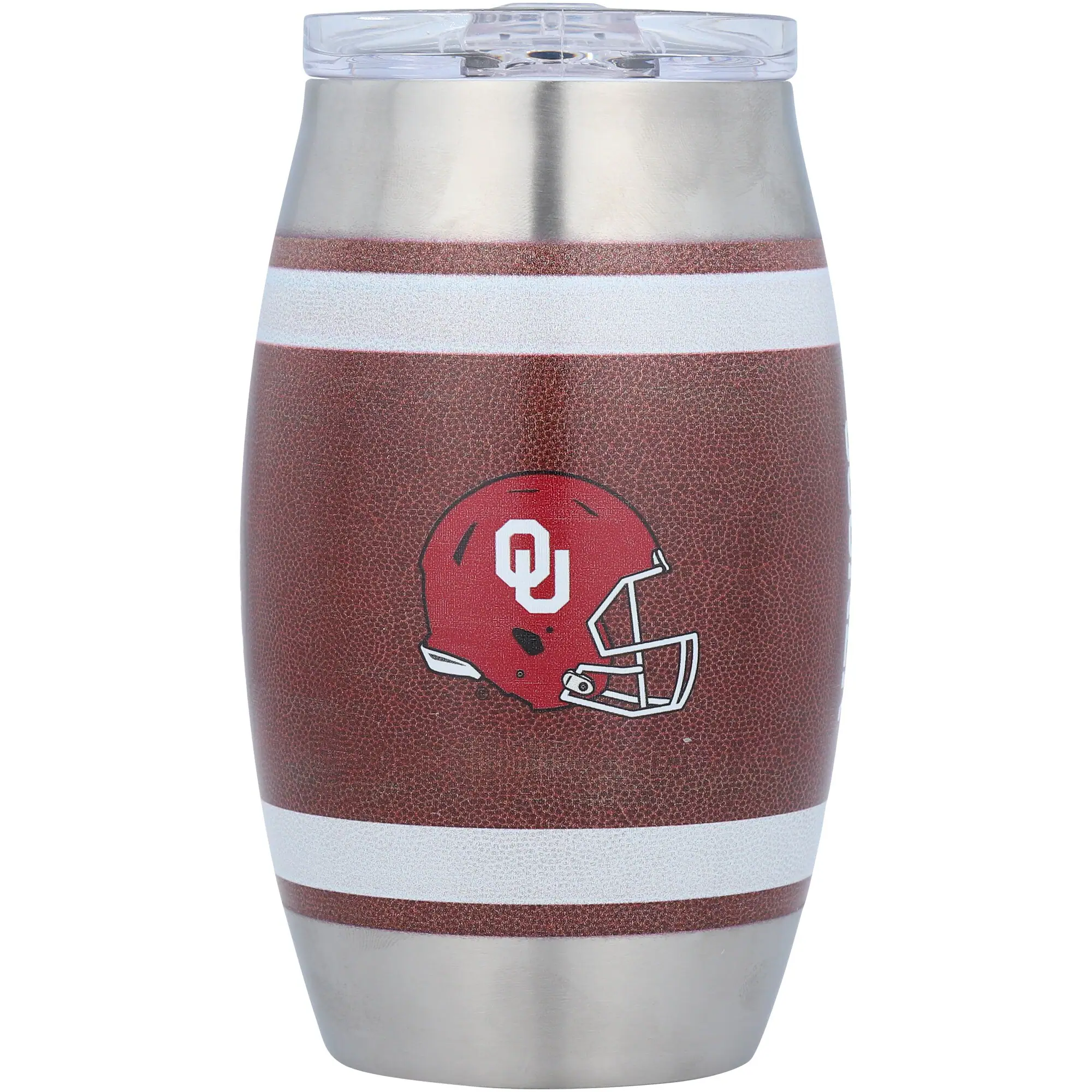 Front. Indigo Falls - Oklahoma Sooners 15oz. Football Tumbler - Multicolor.