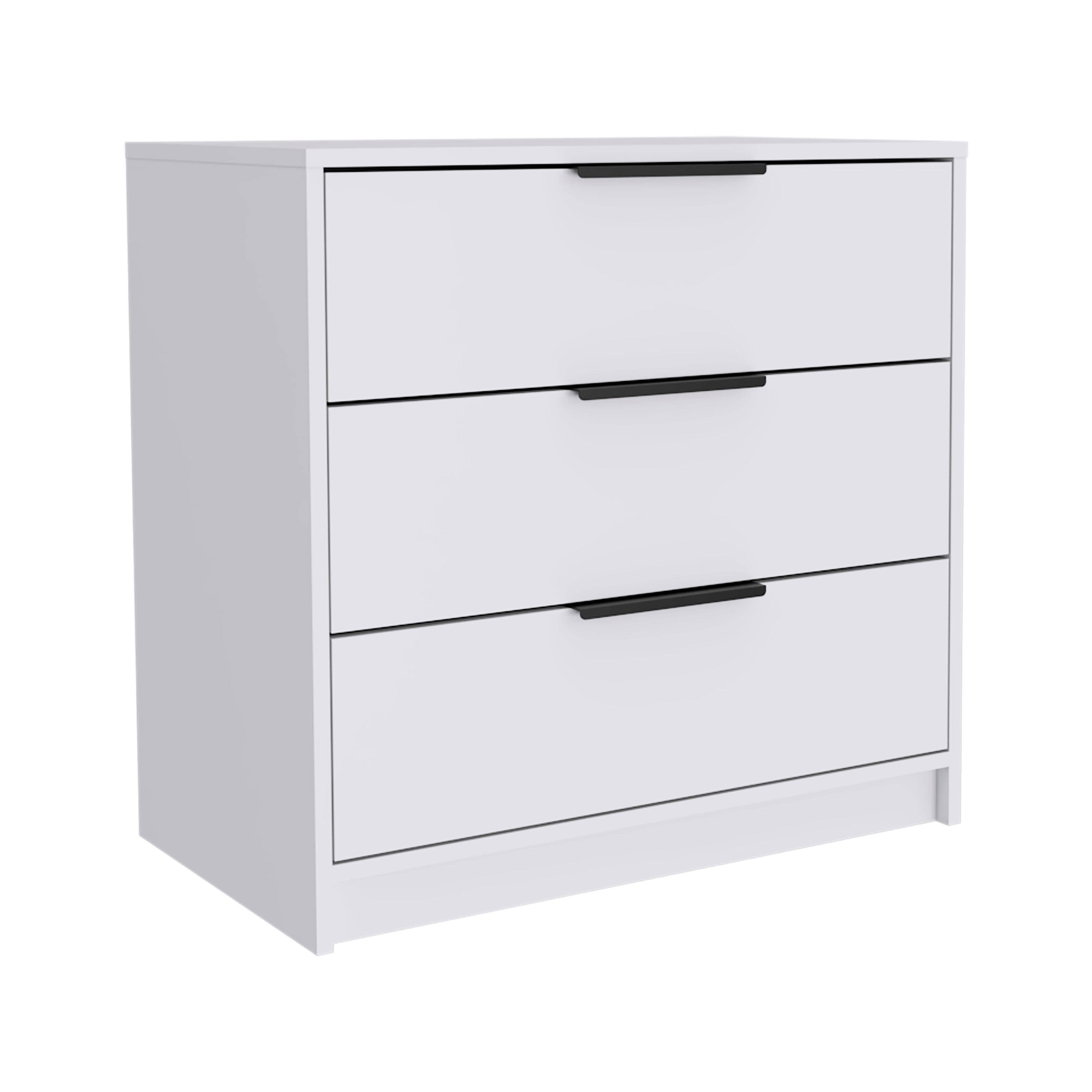 Front. Spaco - Spaco 3-Drawer Dresser, Storage Cabinet for Bedroom,Living Room - White.