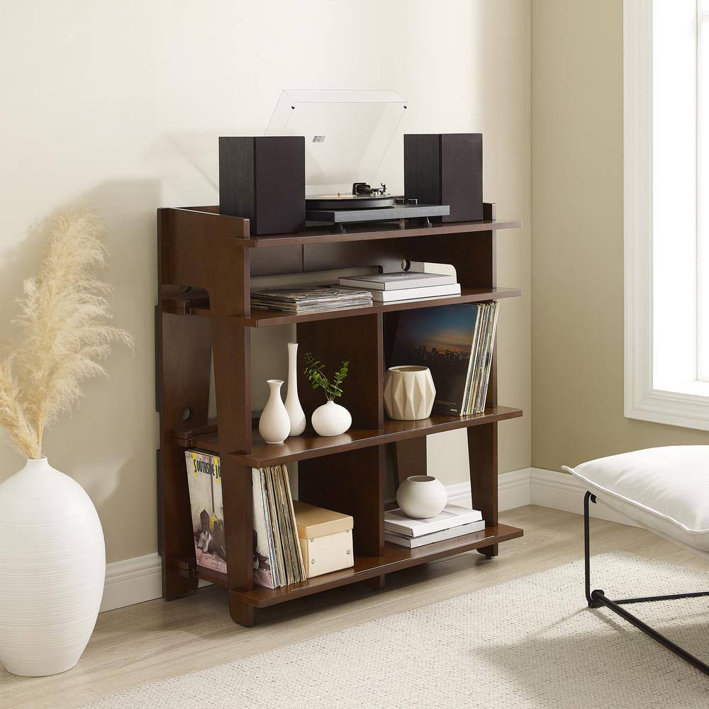 Alt View 8. Crosley Furniture - Soho Record Storage Console - Mahogany.