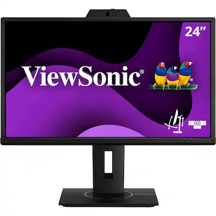 Front. ViewSonic - VG2440V 24" IPS LCD FHD Monitor (HDMI, DisplayPort, VGA) - Black.