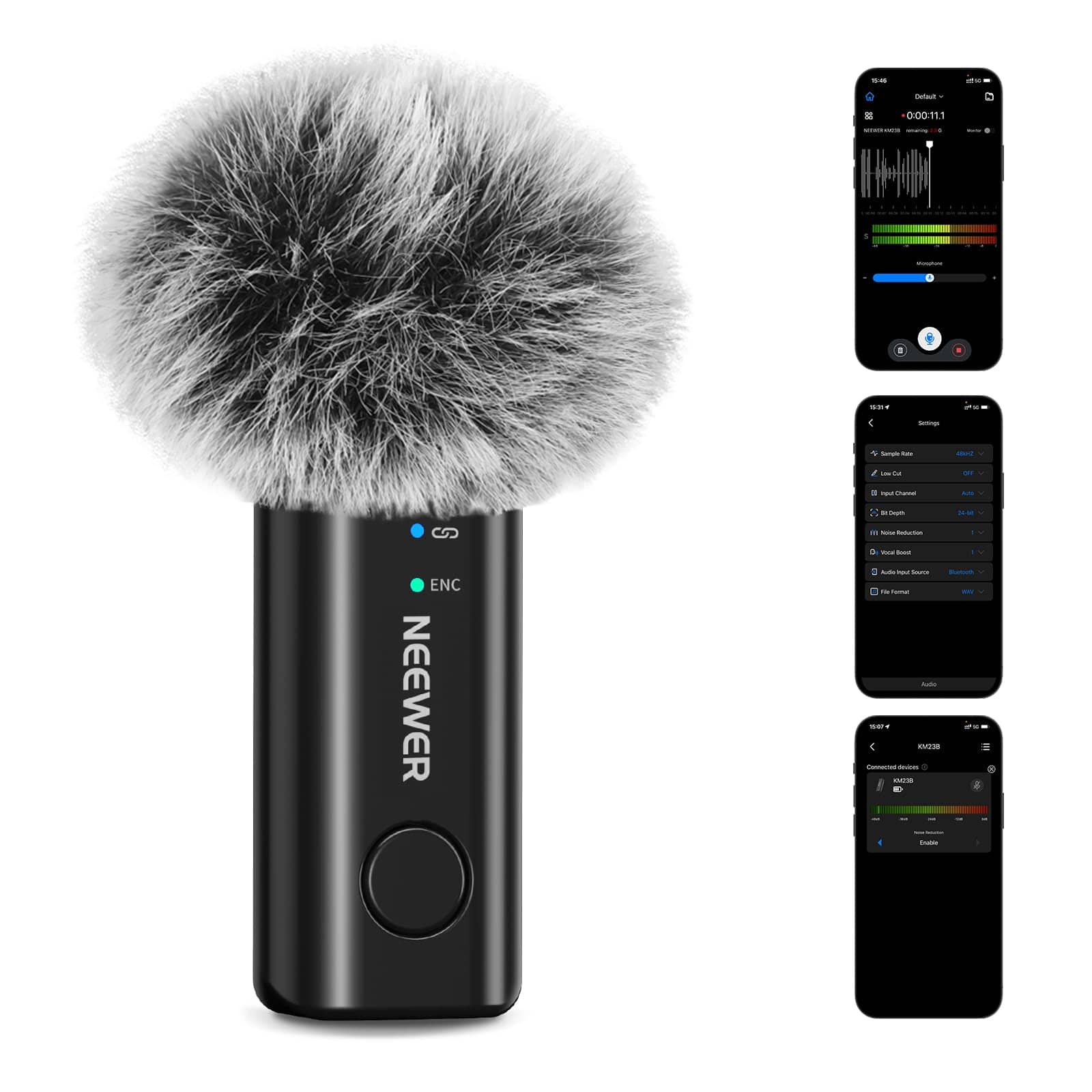 Neewer - KM23B Wireless Lav Mic, Bluetooth App Control, 8Hr Battery, Noise Cancel price history on PriceWatchPro