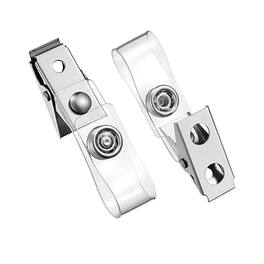 Staples - Badge Straps, Vinyl/Metal, 100/Pack - Clear