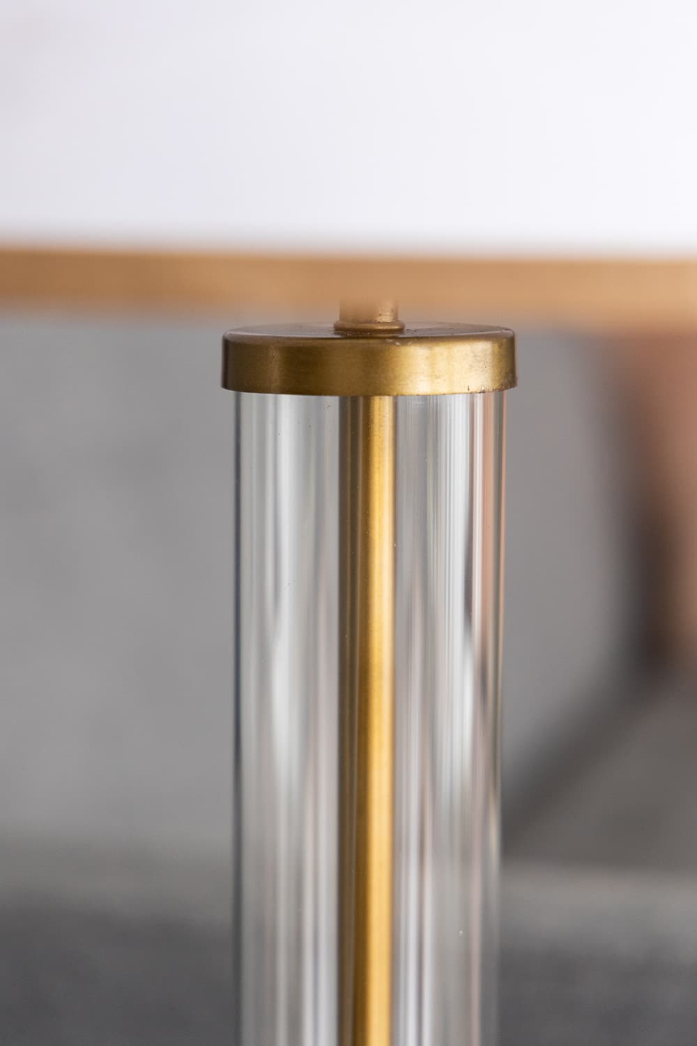 Alt View 9. Luckbyte - 16x16x24" Gold White Table Lamp Glass Cylinder Pedestal Base Lamp Shade Assembly Required.