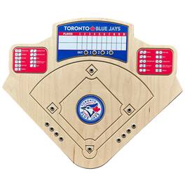 Across the Board - Toronto Blue Jays Handcrafted Wood Baseball Game - Multicolor