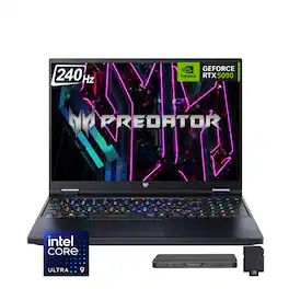 Acer - Predator Helios Neo 16S AI 16" Gaming Laptop,Ultra 9 275HX,32GB RAM,2TB SSD+1TB Dock Set,RTX 5070Ti,Win11 Pro - Black