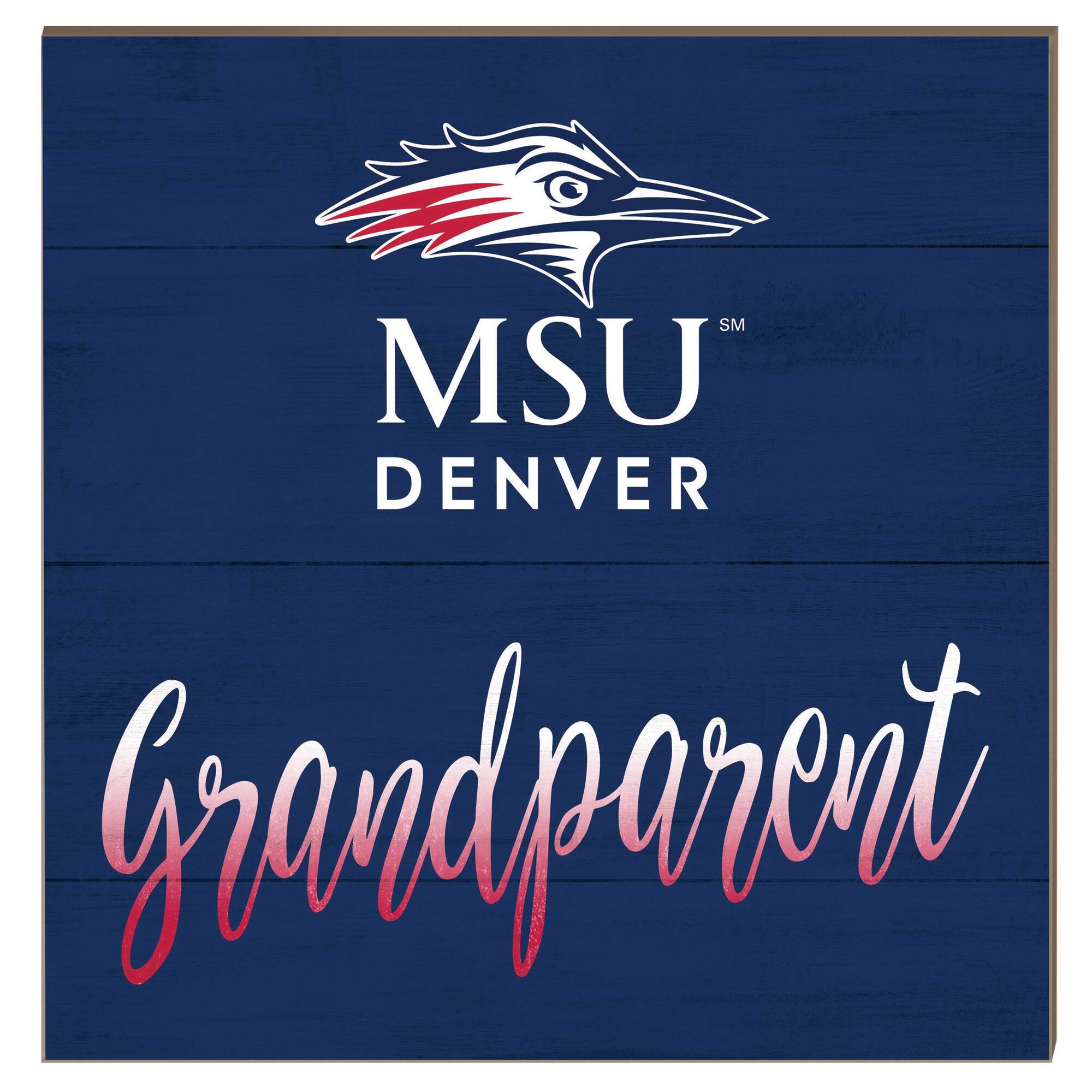 MSU Denver Roadrunners 10" x 10" Grandparent Plaque