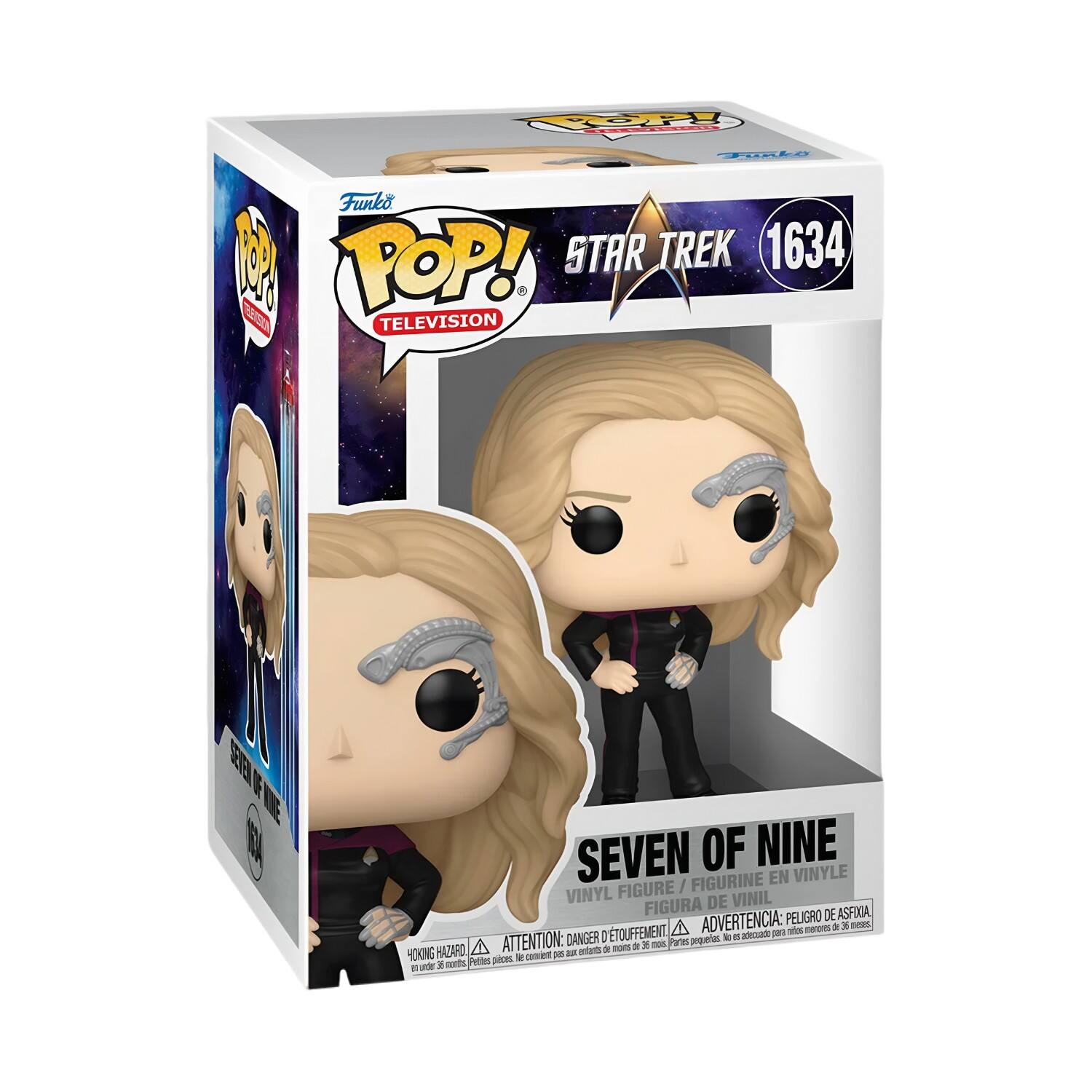 Funko POP! STAR TREK 1634 TELEVISION SEVEN OF NINE FIGURINE EN VINYLE FIGURE / VINYL DE VINIL FIGURA DE ASFIXIA ADVERTENCIA: PELIGRO DANGER: HAZOR ATTENTION: HOKNG HAZARD
