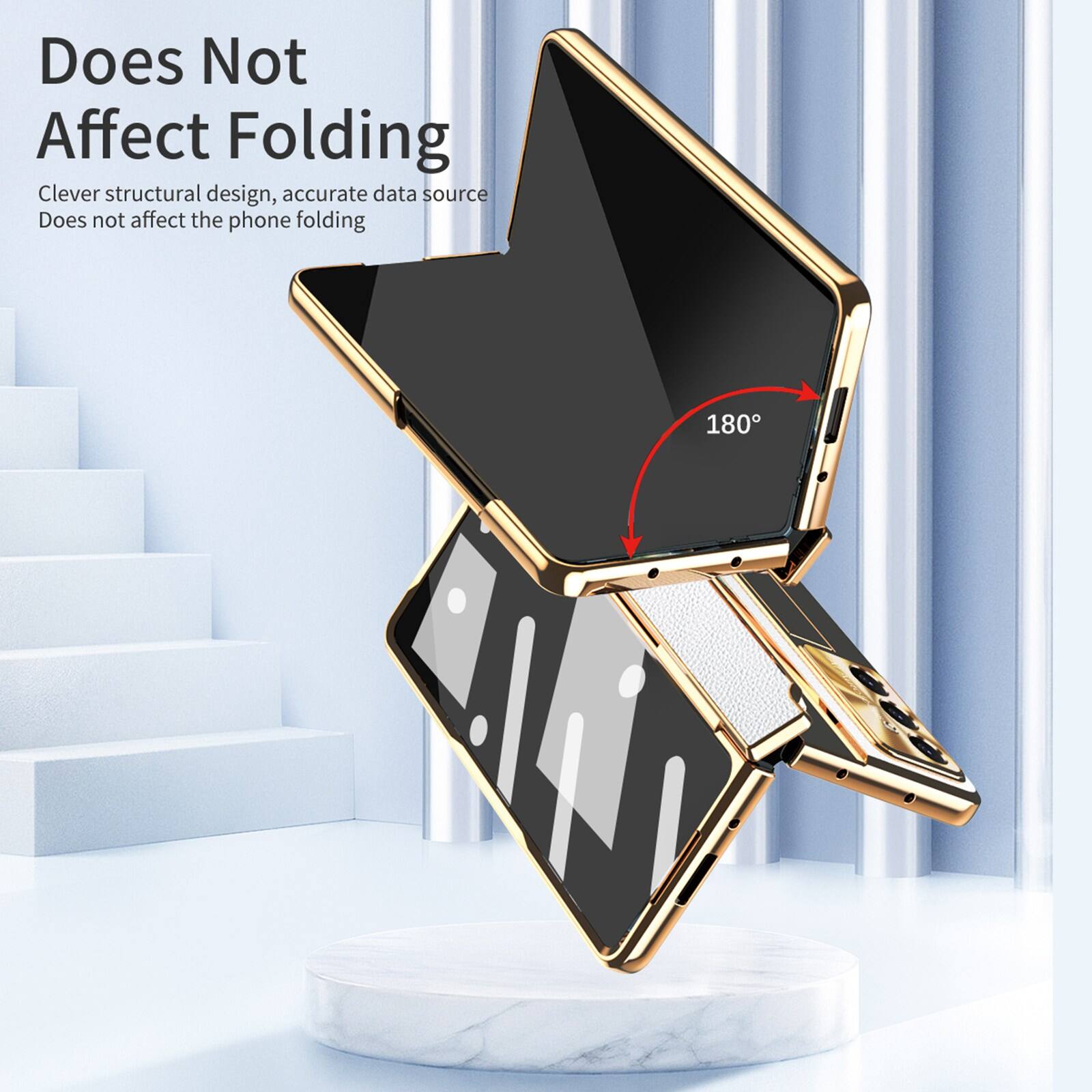 Does Not Affect Folding

Clever structural design, accurate data source. Does not affect the phone folding 180°