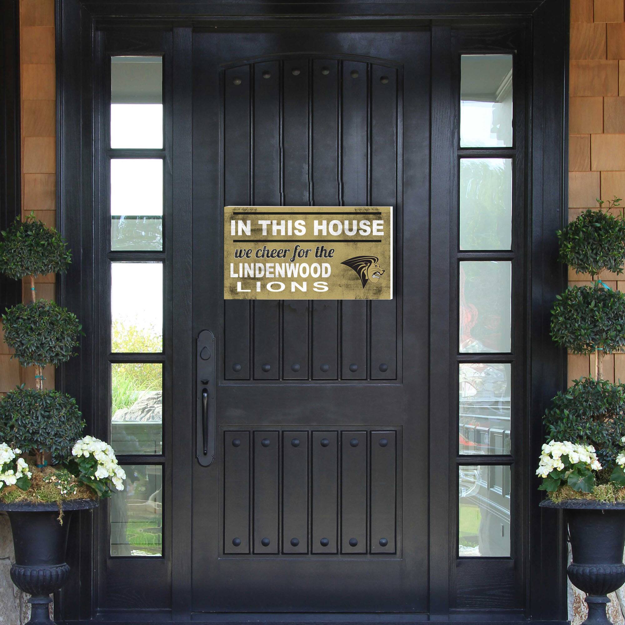 IN THIS HOUSE  
we cheer for the  
LINDENWOOD LIONS