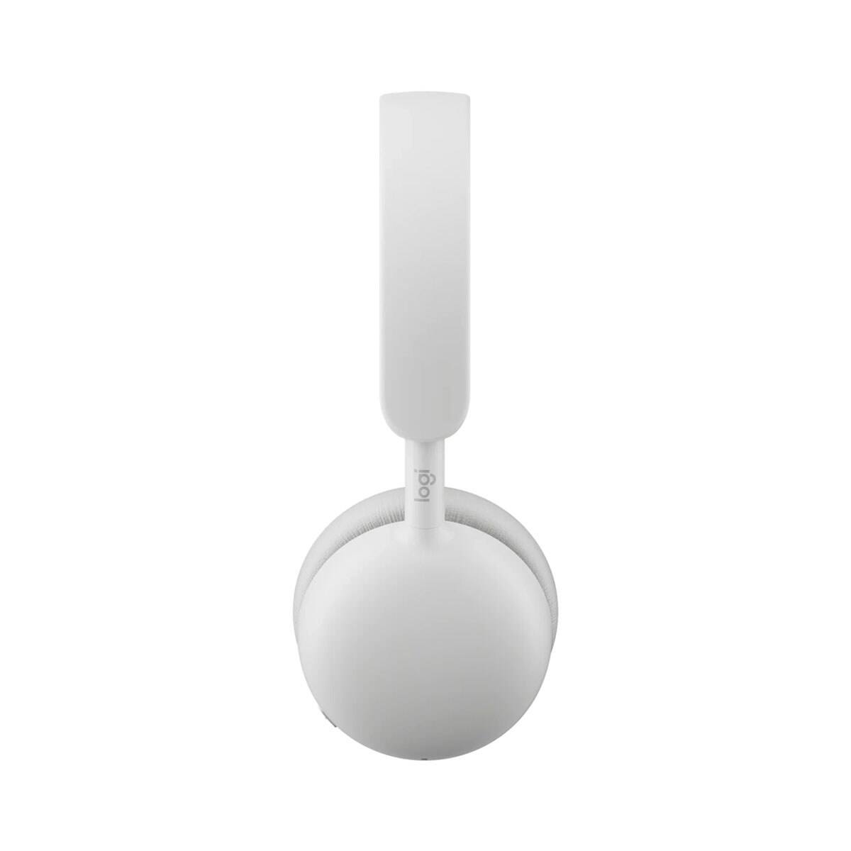 Alt View 2. Logitech - Logitech Zone Wireless 2 ES Active Noise Cancelling Closed-Back On-Ear Stereo Headset, Off-White - White.