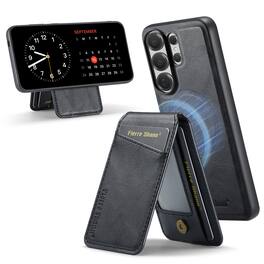 Dteck - Detachable Magnetic Wallet Case For Samsung Galaxy S26 Ultra Shockproof Leather RFID Blocking Flip Kickstand Cover - Black