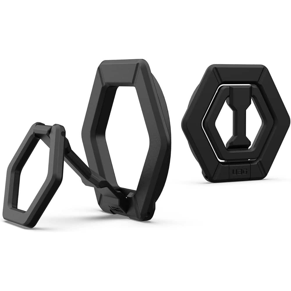 PARKER SLATER - Magnetic Phone Ring Stand, MagSafe Grip & 360° Kickstand – Black - Black/Black