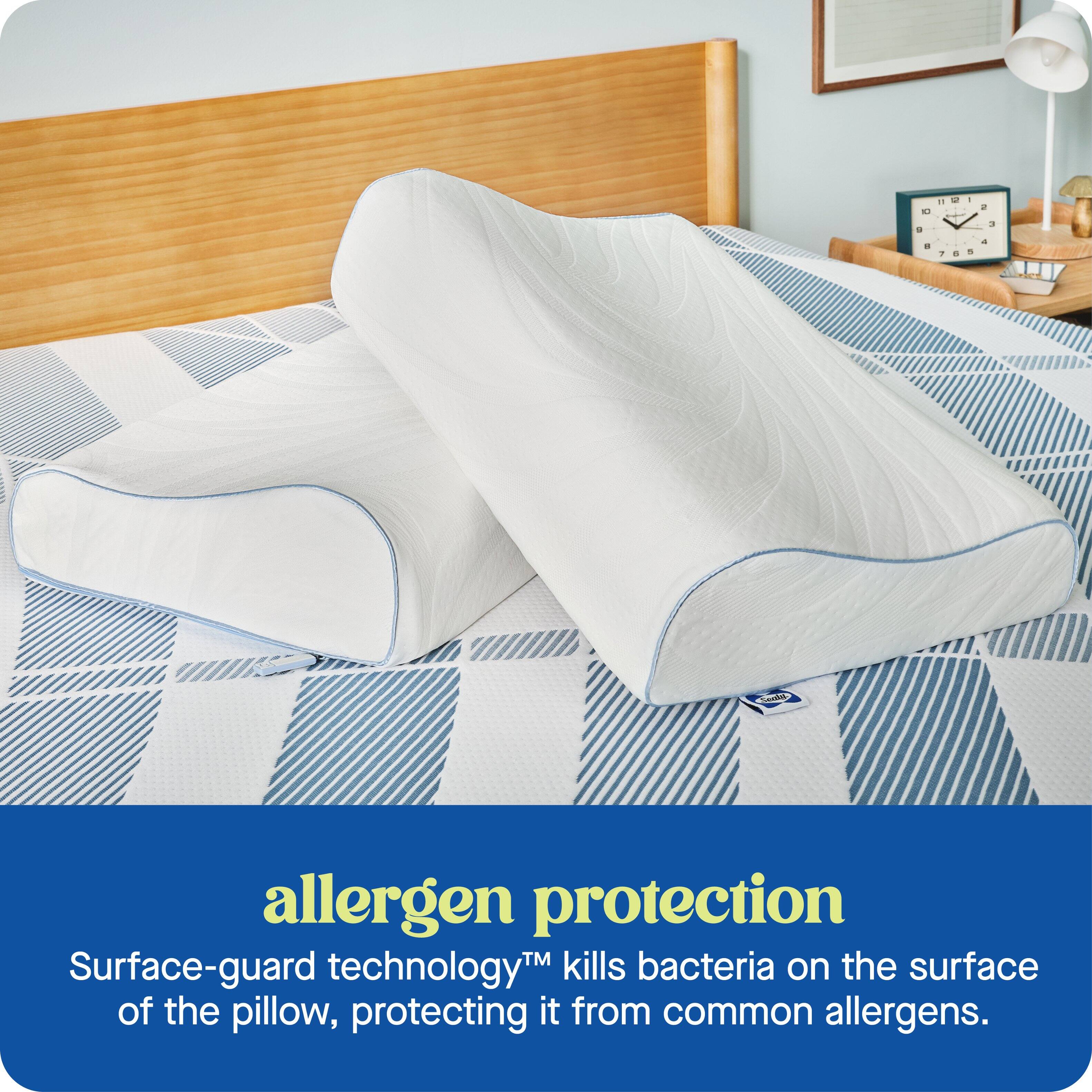 allergen protection  
Surface-guard technology™ kills bacteria on the surface of the pillow, protecting it from common allergens.
