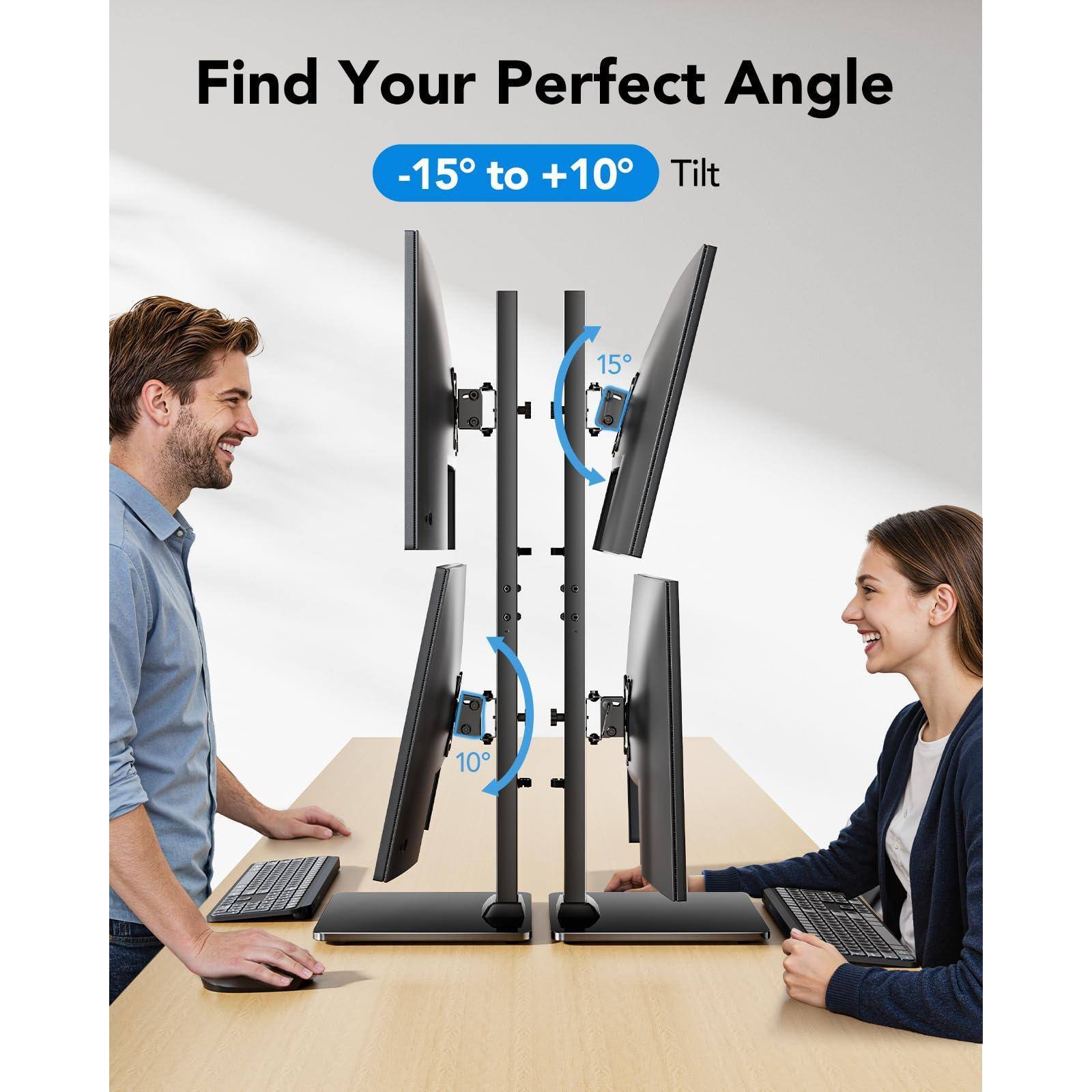 Find Your Perfect Angle  
-15° to +10° Tilt