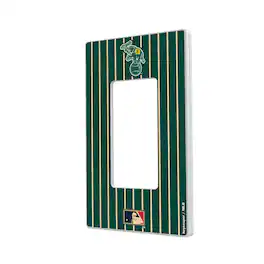 Keyscaper - Athletics 1988 Cooperstown Pinstripe Single Rocker Light Switch Plate - Multicolor