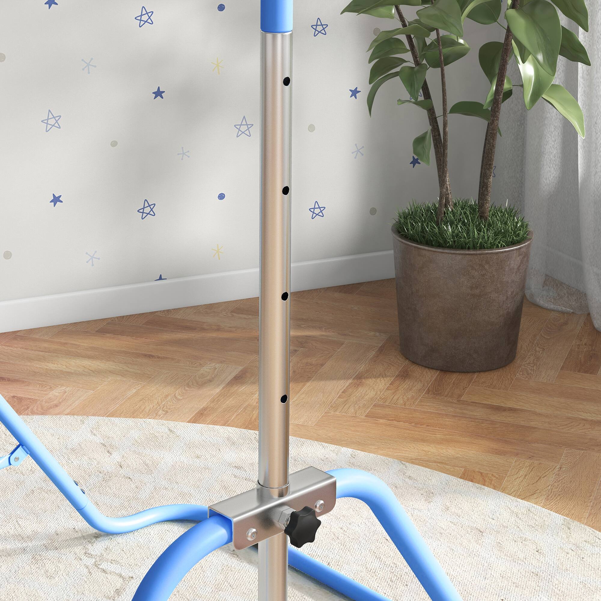 Alt View 5. Qaba - Folding Gymnastics Bar for Kids, Shock Absorption, Adjustable Horizontal Bar, Gymnastics Kip Bar for Home Use.