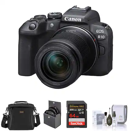 Canon EOS R10 RF-S18-150mm LENS F3.5-6.3 CANON IS SSTM
SanDisk Extreme PRO i 200 MB/s V30 3 C 64 GB