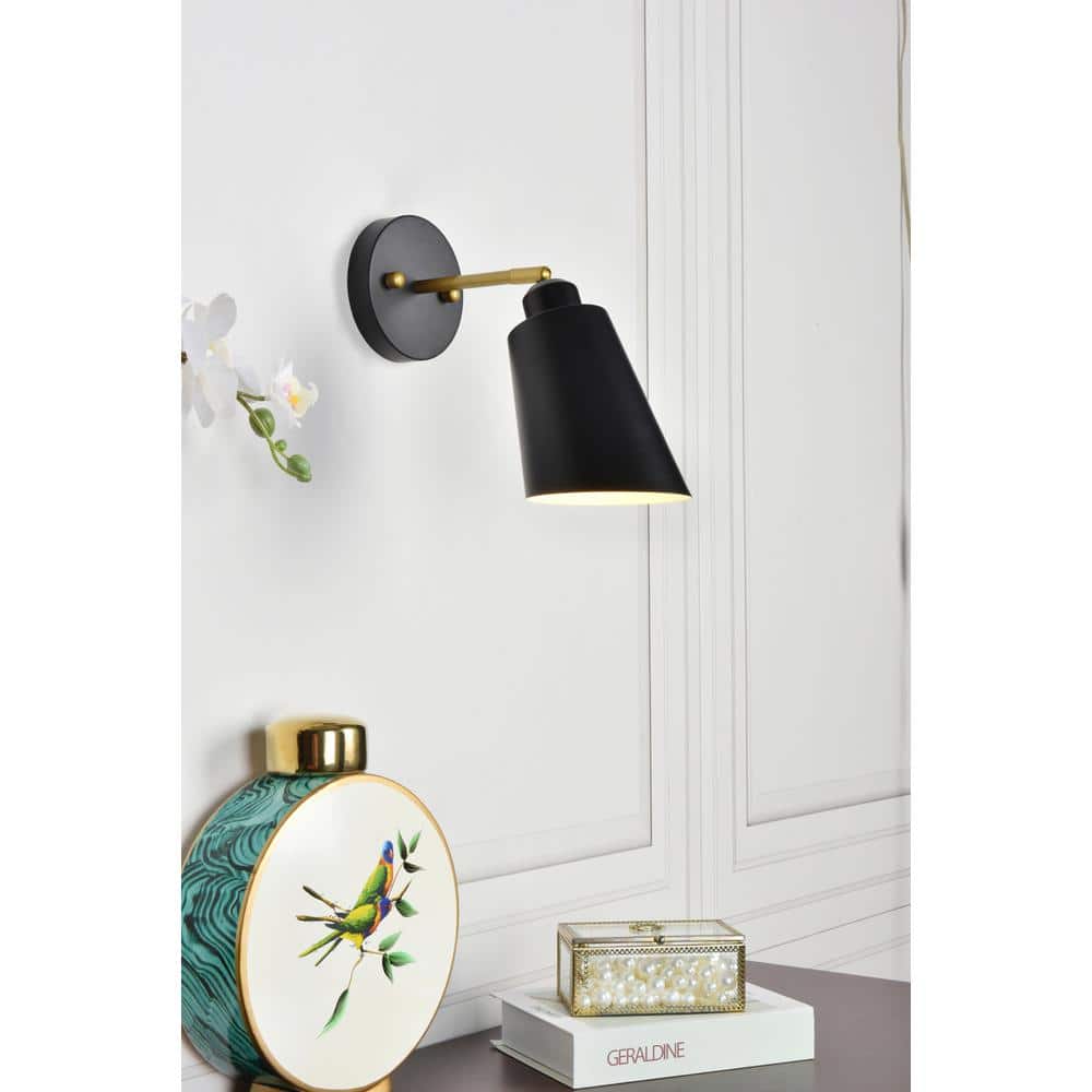Living District - Halycon 5 inch wall sconce - Black And Brass price history on PriceWatchPro