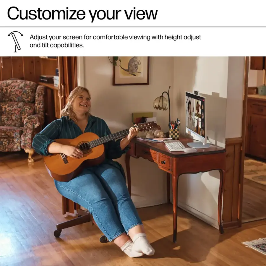 Customize your view Adjust your screen for comfortable viewing with height adjust and tilt capabilities.