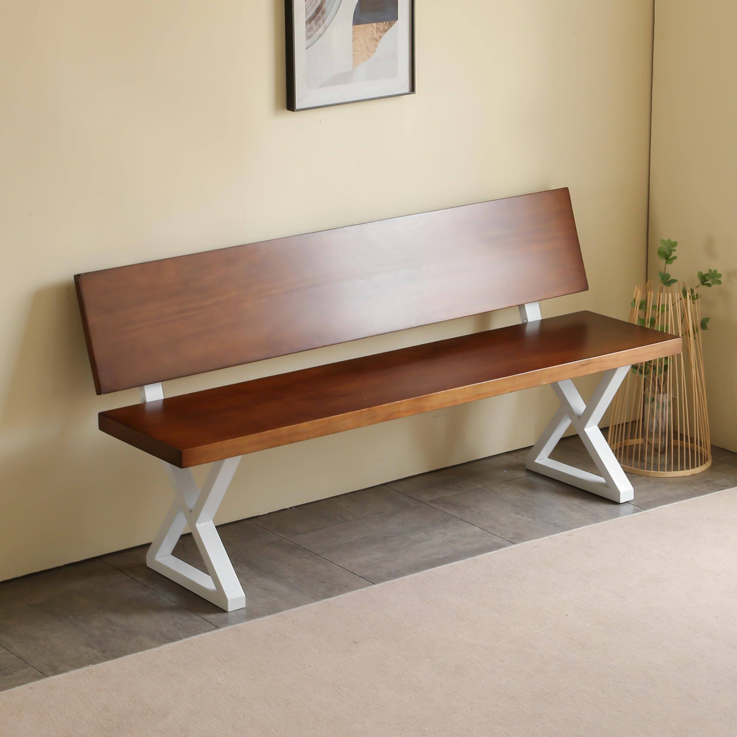 Alt View 2. JETRANSPORT - White Bench 16 Inch Triangle Metal Chair Base With Backrest Bracket Set Of 2 Diy Project Suit For Butcher - BASE02.