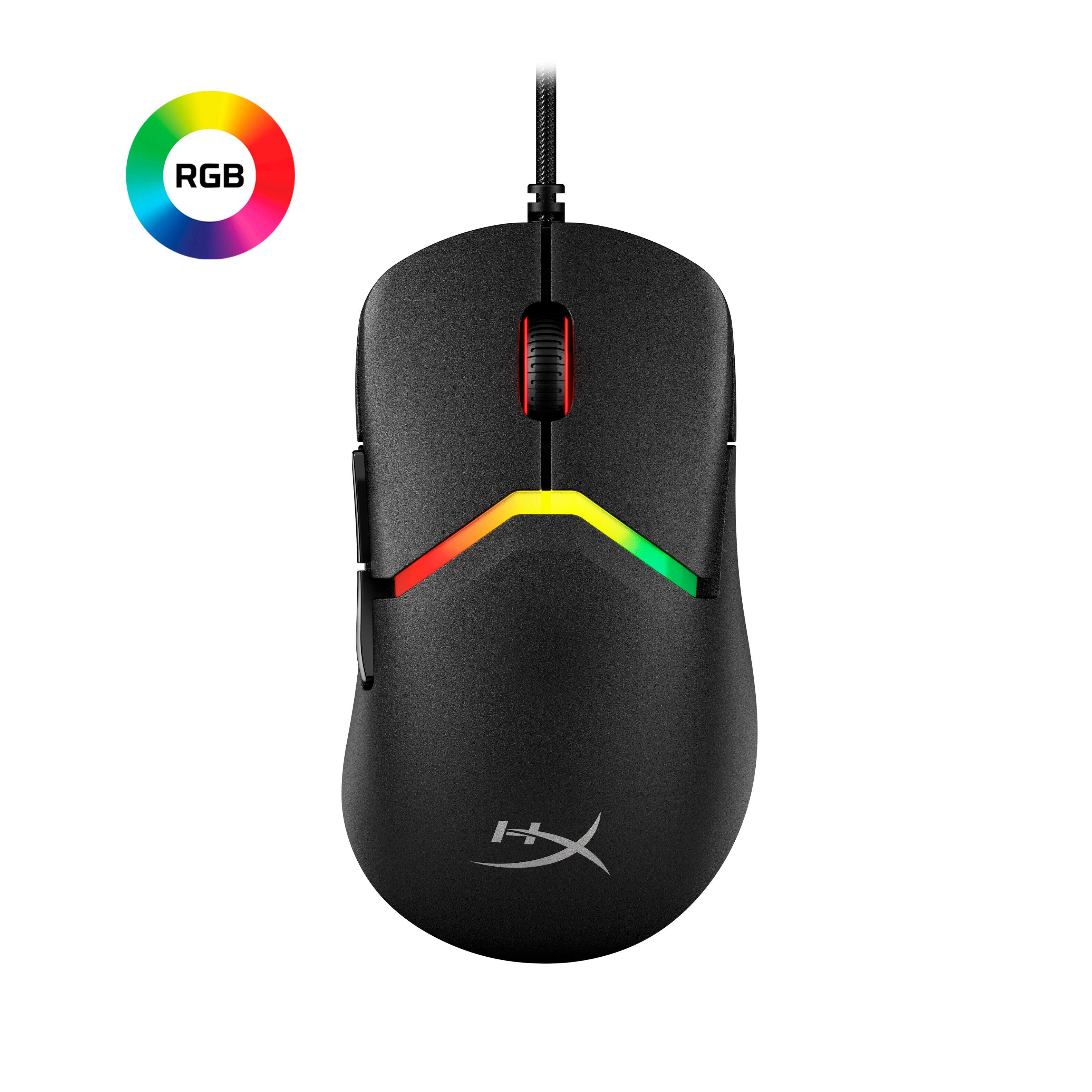 Alt View 14. HyperX - Pulsefire Saga Lightweight Wired Optical Gaming Mouse with RGB Lighting - Black.