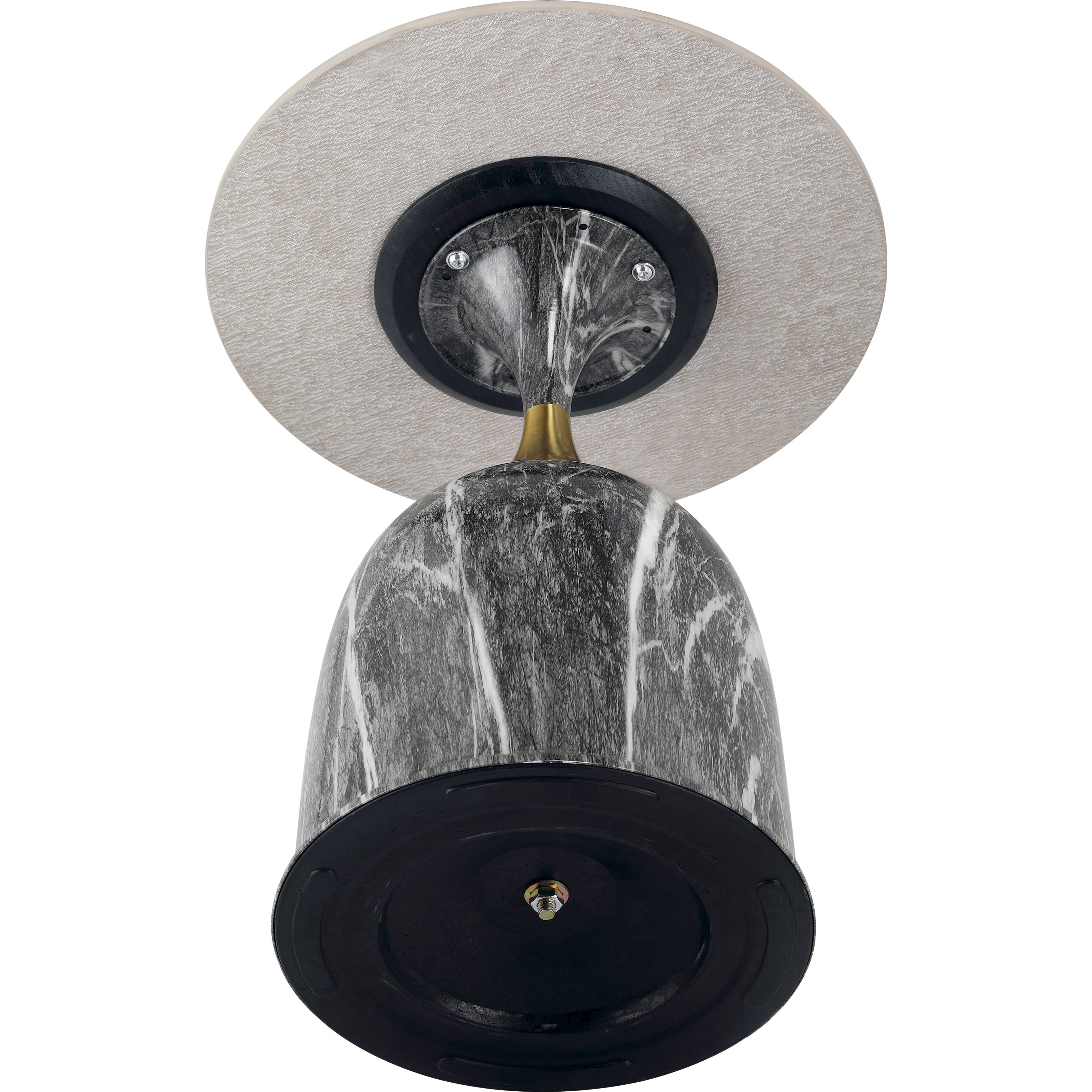 Alt View 7. LeisureMod - Modern Bell-Shaped Steel Top Accent Table with Powder Coated Finish for Living Room or Office - Grey.