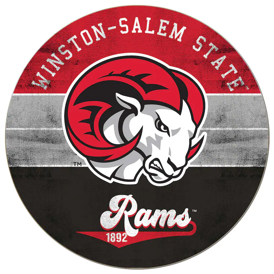 Jardine Winston Salem State Rams 20'' x 20'' Retro Logo Circle Sign Red ...